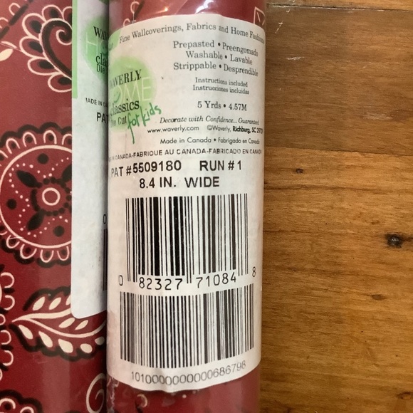 Waverly Red Bandanna New Old Stock Wallpaper Boder - Picture 2 of 2